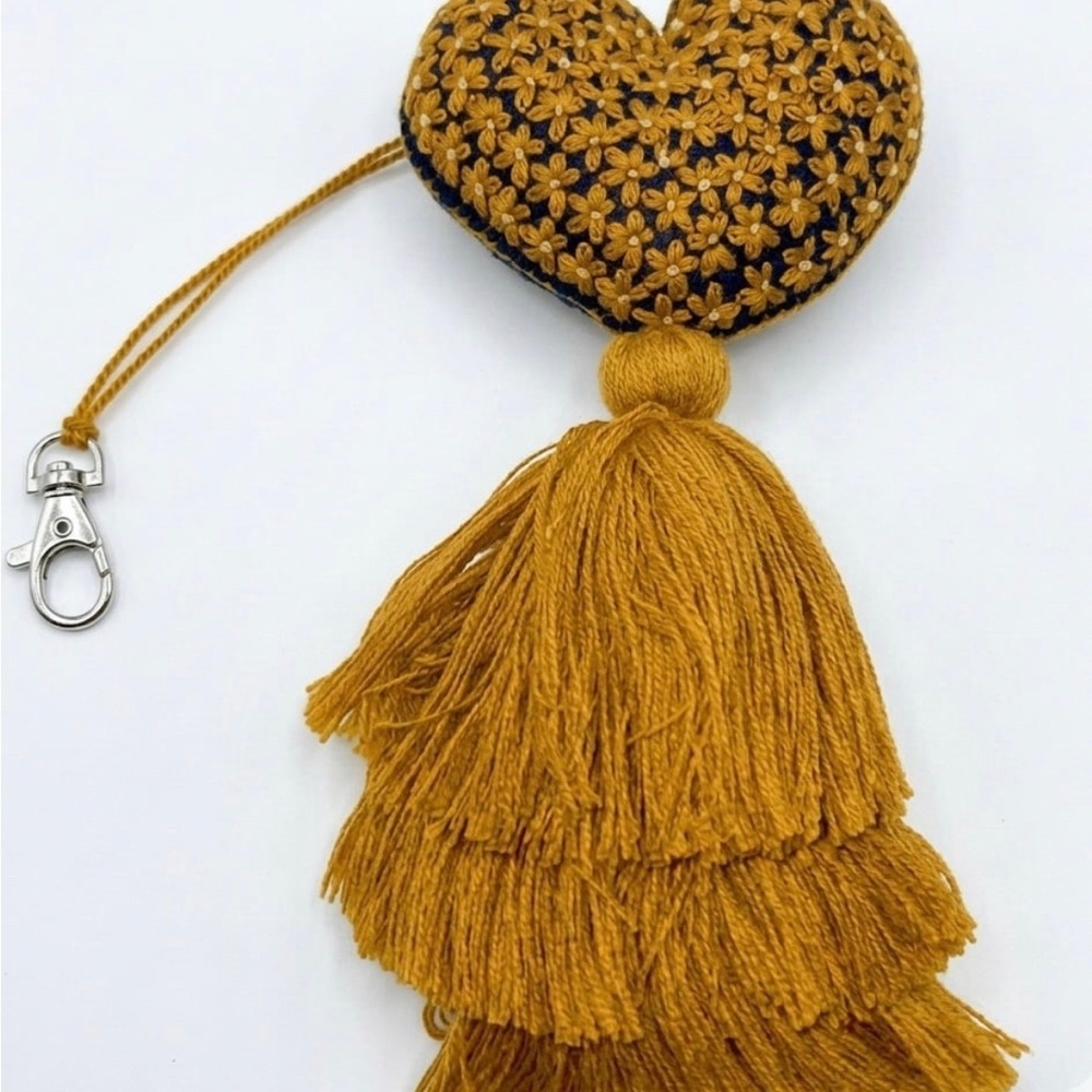 Heart Tassel Bag Charm Keychain